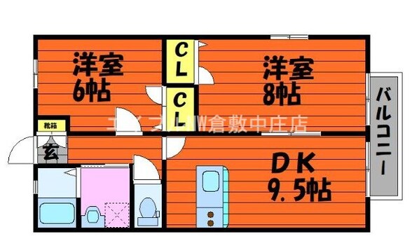 イエンビュ沖Bの物件間取画像